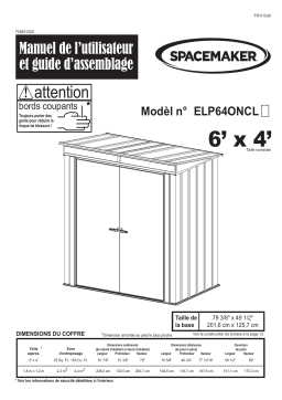 Spacemaker ELP64ONCL EuroLite Pent Roof 6 ft. x 4 ft. Manuel utilisateur