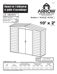 Arrow Storage Products VD102 Vinyl Dallas Vinyl-Coated Steel Storage Shed, 10 ft. x 12 ft. Manuel utilisateur