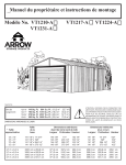 Arrow Storage Products VT1224 Vinyl Murryhill Storage Building, 12 ft. x 24 ft. Manuel utilisateur