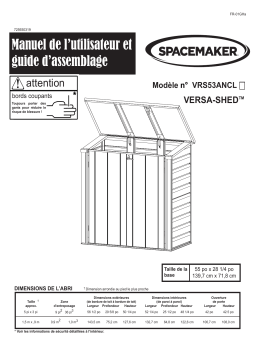 Spacemaker VRS53ANCL Versashed 5 ft x 3 ft Manuel utilisateur