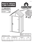 Arrow Storage Products DSM42HDC Designer Series Metro 4 x 2 ft shed Manuel utilisateur