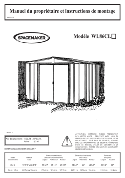 Spacemaker WL86CL Woodlake Steel Storage Shed, 8 ft. x 6 ft. Manuel utilisateur