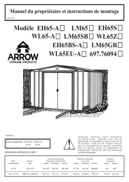 Arrow Storage Products EH65S Euro Hamlet 6 x 5 ft Manuel utilisateur