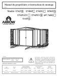 Arrow Storage Products SA65 Salem Steel Storage Shed, 6 ft. x 5 ft. Manuel utilisateur