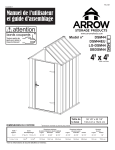 Arrow Storage Products DSM44 Designer&amp;trade; Series Metro Steel Storage Shed, 4 ft. x 4 ft. Manuel utilisateur