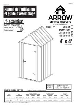 Arrow Storage Products DSM44 Designer&trade; Series Metro Steel Storage Shed, 4 ft. x 4 ft. Manuel utilisateur