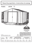 Arrow Storage Products AR106 Arlington Steel Storage Shed, 10 ft. x 12 ft. Manuel utilisateur