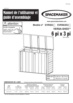 Spacemaker EVRS63EU &reg; Versa-Shed Steel Storage, 6 ft. x 3 ft. Manuel utilisateur