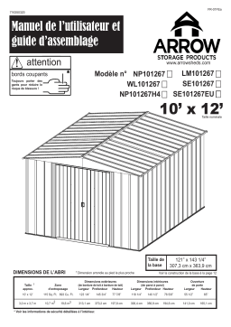 Arrow Storage Products WL101267 Woodlake Steel Storage Shed, 10 ft. x 12 ft. Manuel utilisateur