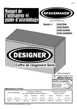 Arrow Storage Products DSSCBW Spacemaker® Designer Series Storage Chest, Basket Weave in Java Manuel utilisateur
