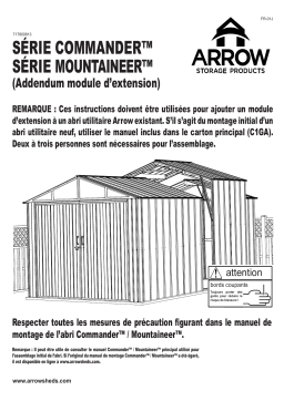 Arrow Storage Products Mountaineer Ext. Module Manuel utilisateur