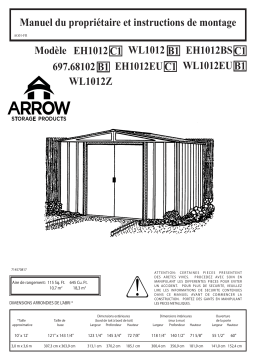 Arrow Storage Products EH1012 Euro Hamlet 10 x 12 ft Manuel utilisateur