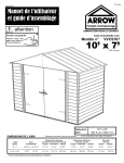 Arrow Storage Products VVCS107 Viking&amp;reg; Series Vinyl-Coated Steel Storage Shed, 10 ft. x 7 ft. Manuel utilisateur