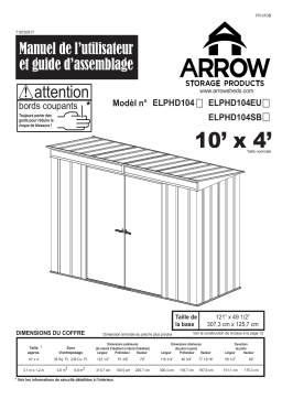 Arrow Storage Products ELPHD104EU EuroLite Pent Roof 10 ft. x 4 ft. Manuel utilisateur