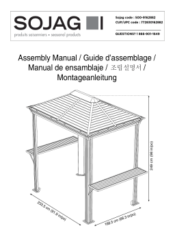 Sojag 500-8162882 BBQ Mykonos Grill Gazebo 5 x 8 ft. Manuel utilisateur