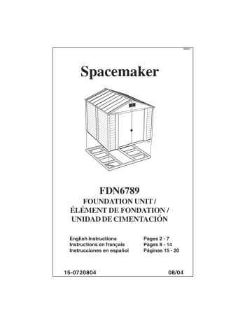 Manuel du propriétaire | Arrow Storage Products FDN6789 Manuel utilisateur | Fixfr