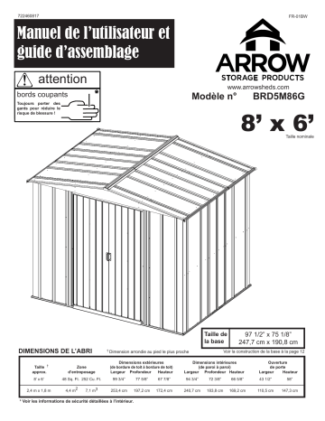 Manuel du propriétaire | Arrow Storage Products BRD5M86G Manuel utilisateur | Fixfr