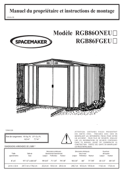Arrow Storage Products RGB86FGEU Spacemaker RGB 8 ft x 6 ft Manuel utilisateur