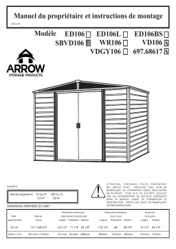 Arrow Storage Products ED106 Euro Dallas 10 x 6 ft Manuel utilisateur