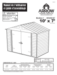 Arrow Storage Products HDVAS107 Admiral&amp;trade; Series Steel Storage Shed, 10 ft. x 7 ft. Creamy Vanilla Manuel utilisateur