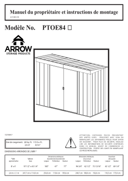 Arrow Storage Products PTOE84 Pent Roof 8 x 4 Manuel utilisateur