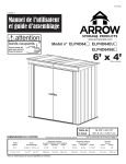 Arrow Storage Products ELPHD64EU Euro-Lite&amp;trade; Pent Window Shed, 6 ft. x 4 ft. Manuel utilisateur