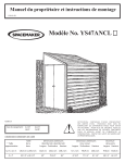 Arrow Storage Products YS47ANCL Yardsaver Steel Storage Shed, 4 ft. x 7 ft. Manuel utilisateur