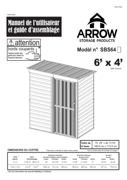 Arrow Storage Products SBS64 Arrow Shed-in-a-Box&reg; Steel Storage Shed Manuel utilisateur