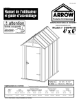 Arrow Storage Products DSM46SB Designer Series Metro 4 x 6 ft shed Manuel utilisateur