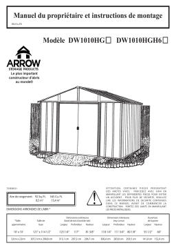 Arrow Storage Products DW1010HG Driftwood 10 ft x 10 ft Manuel utilisateur