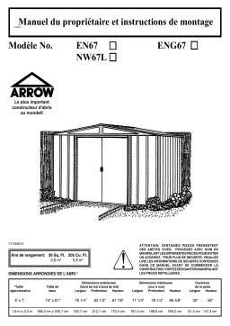 Arrow Storage Products EN67 Enfield 6 x 7 ft Manuel utilisateur