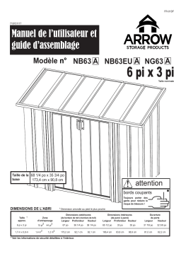 Arrow Storage Products NB63EU Nurnberg 6 ft. x 3 ft. Manuel utilisateur