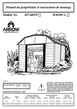 Arrow Storage Products WH109 Woodhaven Steel Storage Shed, 10 ft. x 9 ft. Manuel utilisateur