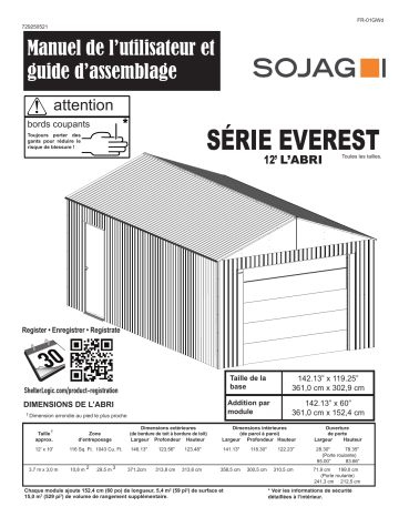 Manuel du propriétaire | Sojag GRC1012 Manuel utilisateur | Fixfr