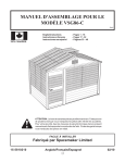 Arrow Storage Products VSG86 Manuel utilisateur