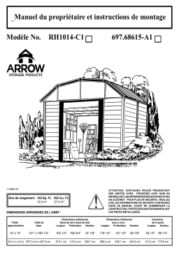 Arrow Storage Products RH1014 Red Barn Steel Storage Shed, 10 ft. x 14 ft. Manuel utilisateur