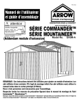 Arrow Storage Products GA5M Commander&amp;trade; Series 5 ft. Extension (For Commander Series Only) Manuel utilisateur