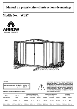 Spacemaker WL87 Woodlake Steel Storage Shed, 8 ft. x 7 ft. Manuel utilisateur