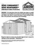 Arrow Storage Products GA5M Commander&amp;trade; Series 5 ft. Extension (For Commander Series Only) Manuel utilisateur