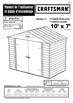 Arrow Storage Products CVCS107-SC Craftmans Vinyl Covered Steel 10 x 7 ft Storage Shed Manuel utilisateur