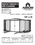 Arrow Storage Products RMG106Z Dresden Series Steel Storage Shed, 10 ft. x 6 ft. Manuel utilisateur