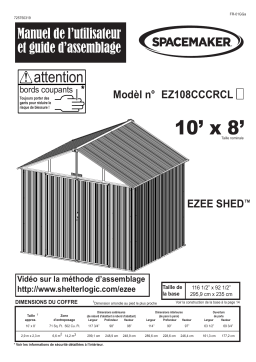 Spacemaker EZ108CCCRCL EZEE Shed&reg; Steel Storage Shed, 10 ft. x 8 ft. Manuel utilisateur