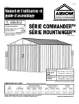 Arrow Storage Products Commander-old Commander&amp;trade; Series Storage Building Manuel utilisateur