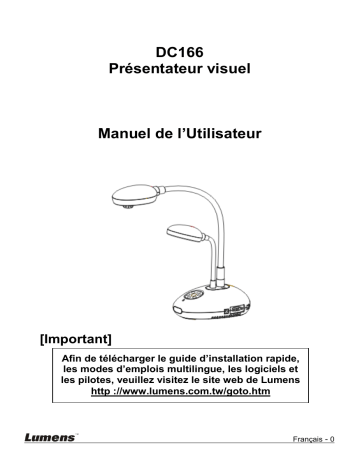 Lumens DC166 Manuel utilisateur | Fixfr