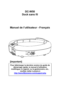 Lumens DC-W50 Manuel utilisateur