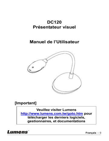 Lumens DC120 Manuel utilisateur | Fixfr