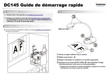 Lumens DC145 Guide d'installation | Fixfr