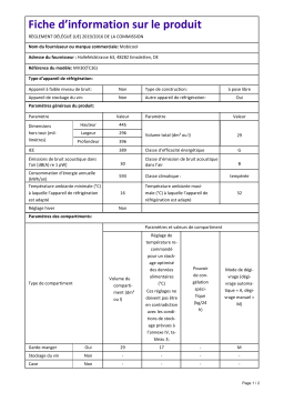 Dometic MOBICOOL MV30 Information produit