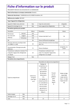 Dometic DM50CF Information produit