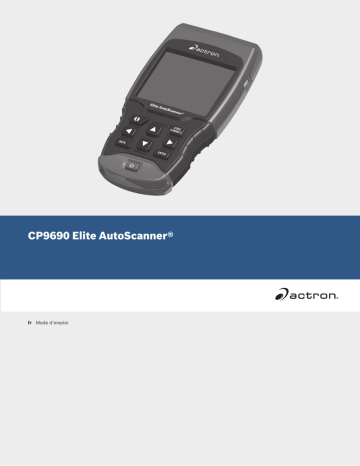 Actron CP9690 Elite AutoScanner Kit Enhanced OBD I and OBD II Scan Tool Manuel utilisateur | Fixfr